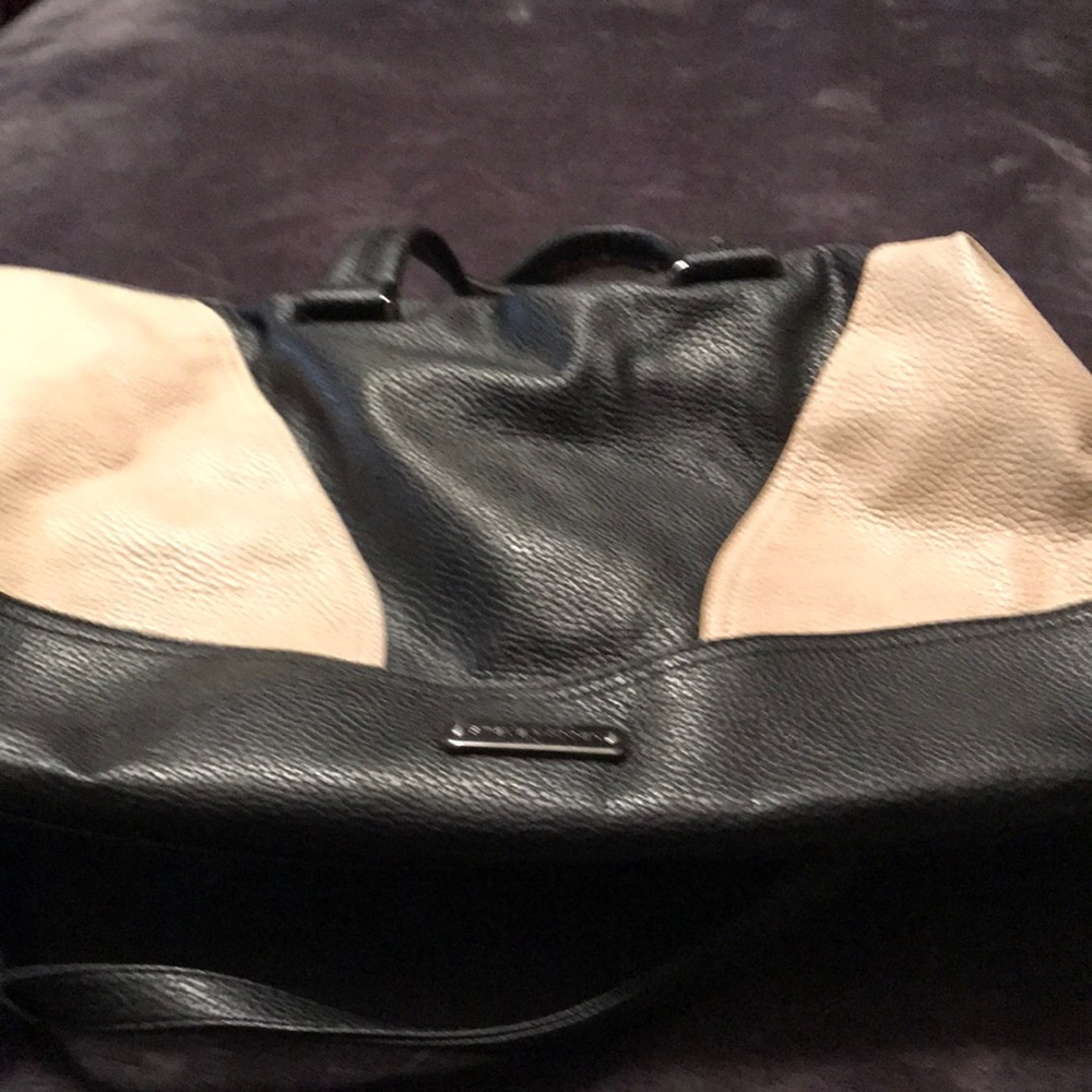 Steve Madden cream and black multi strap bag